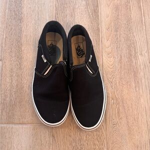 Vans Classic Black Canvas Slip-Ons